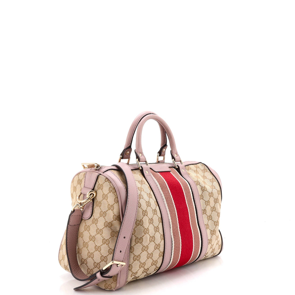 Vintage Web Boston Bag GG Canvas Medium