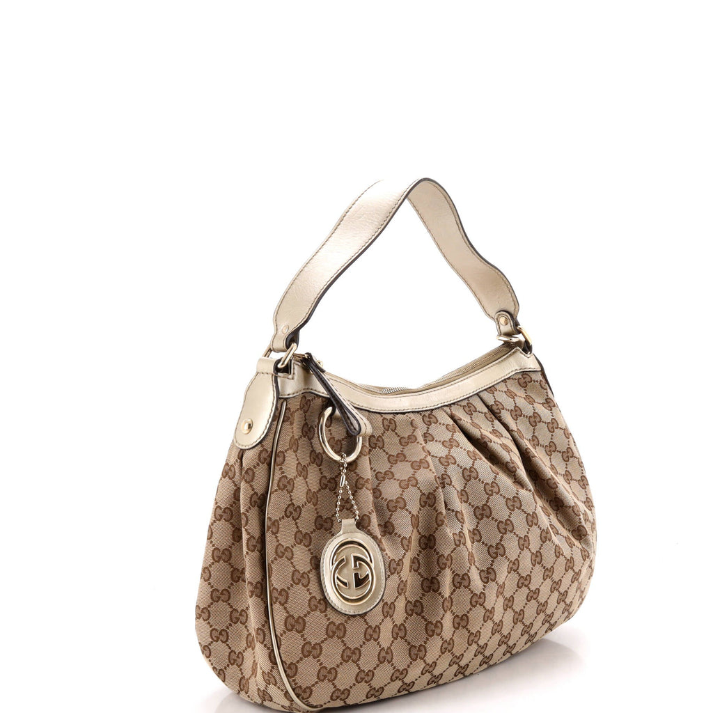 Sukey Hobo GG Canvas with Leather Medium