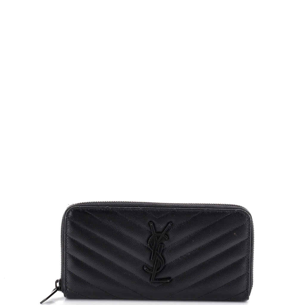 Classic Monogram Zip Around Wallet Matelasse Chevron Leather