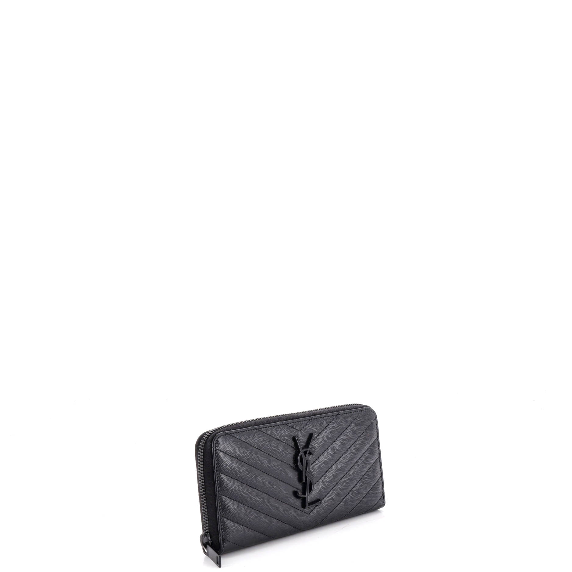 Classic Monogram Zip Around Wallet Matelasse Chevron Leather