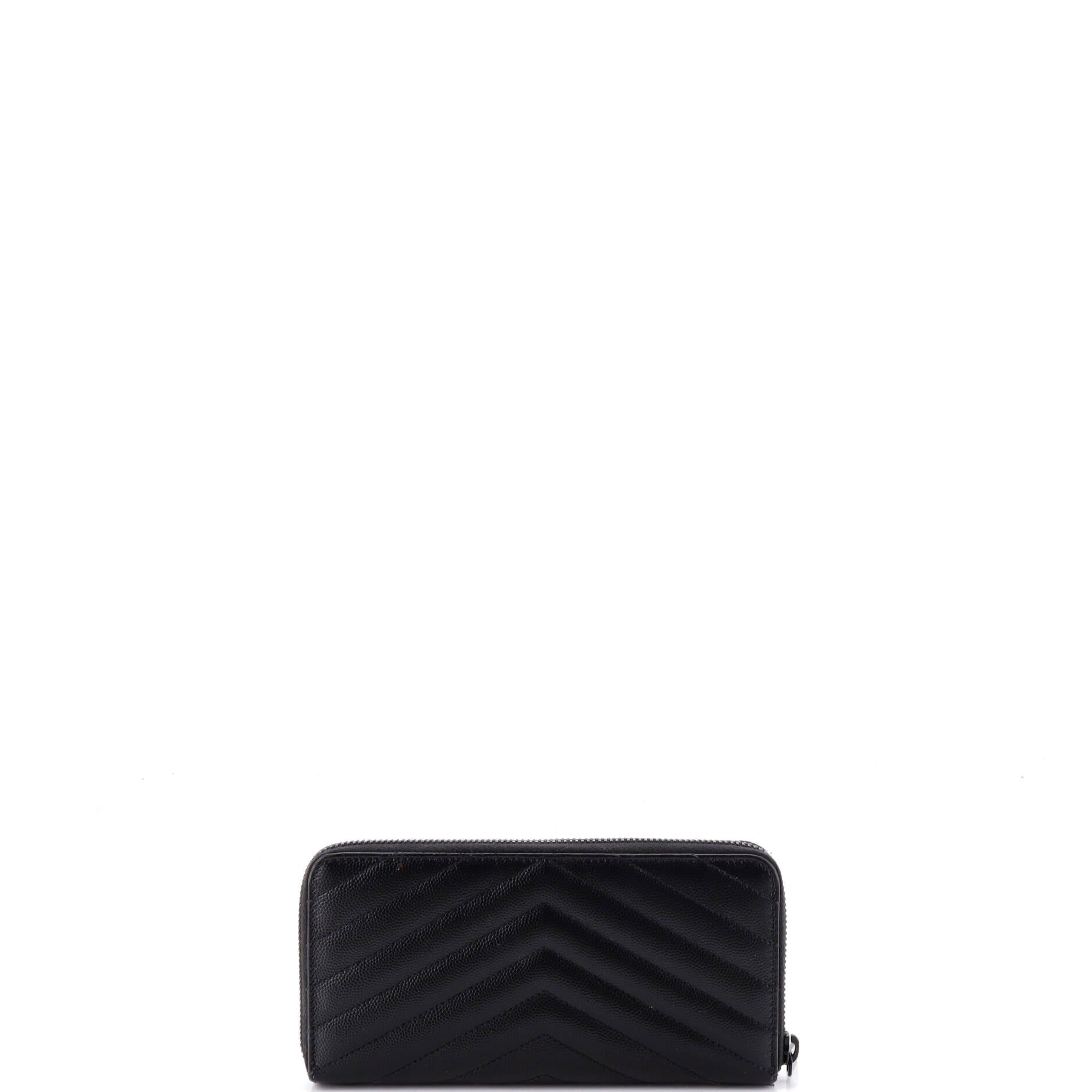 Classic Monogram Zip Around Wallet Matelasse Chevron Leather