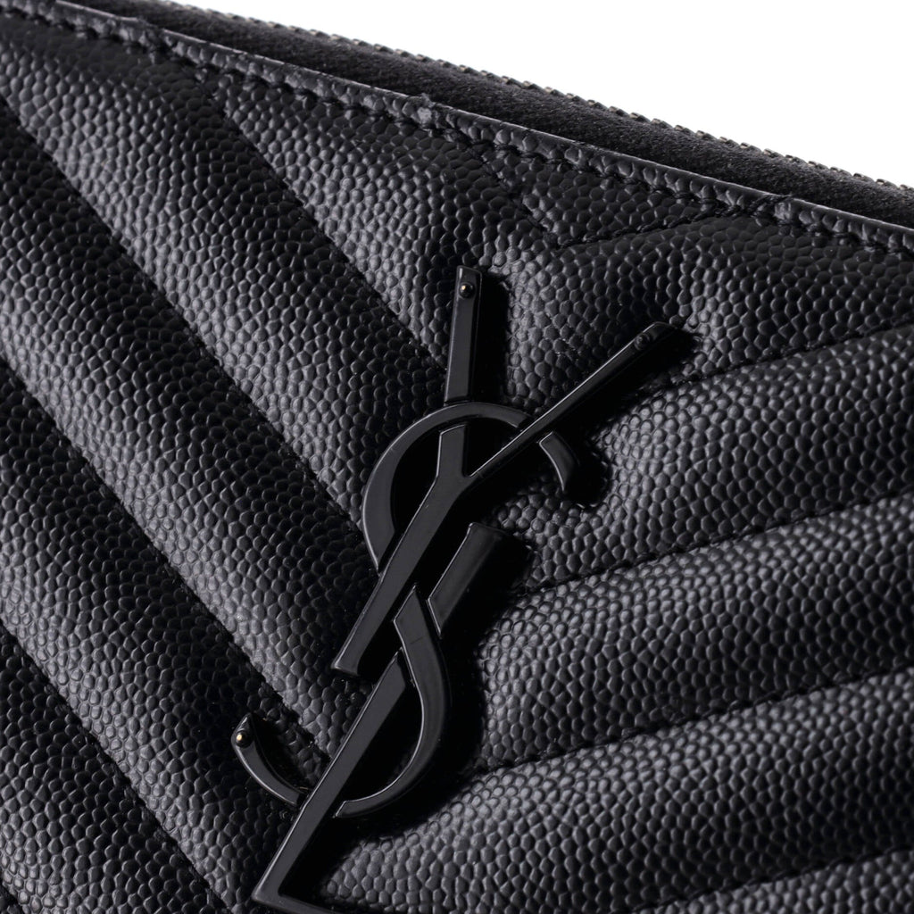 Classic Monogram Zip Around Wallet Matelasse Chevron Leather