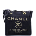 North South Deauville Tote Raffia with Glitter Detail Small