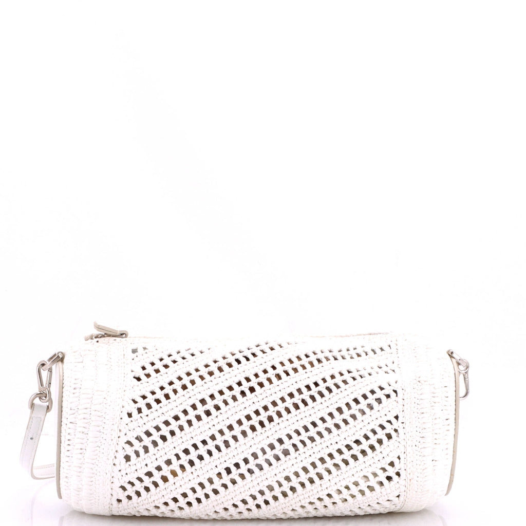 Paula's Ibiza Bracelet Pouch Raffia with Leather