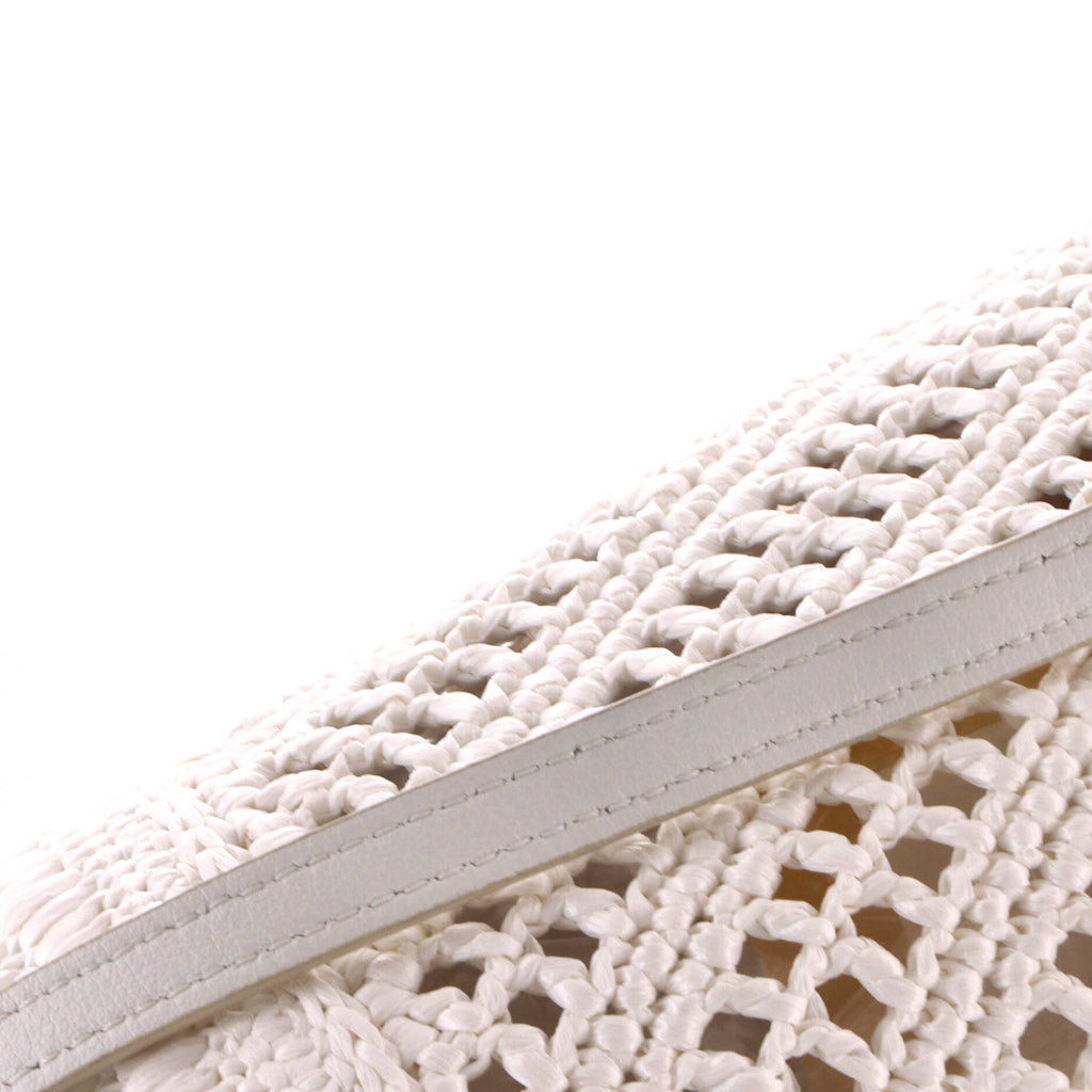 Paula's Ibiza Bracelet Pouch Raffia with Leather