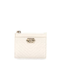 Boy Zip Card Holder Chevron Caviar