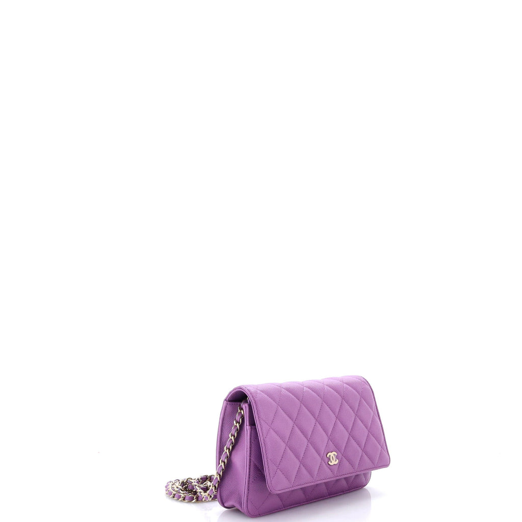 Wallet on Chain Quilted Caviar