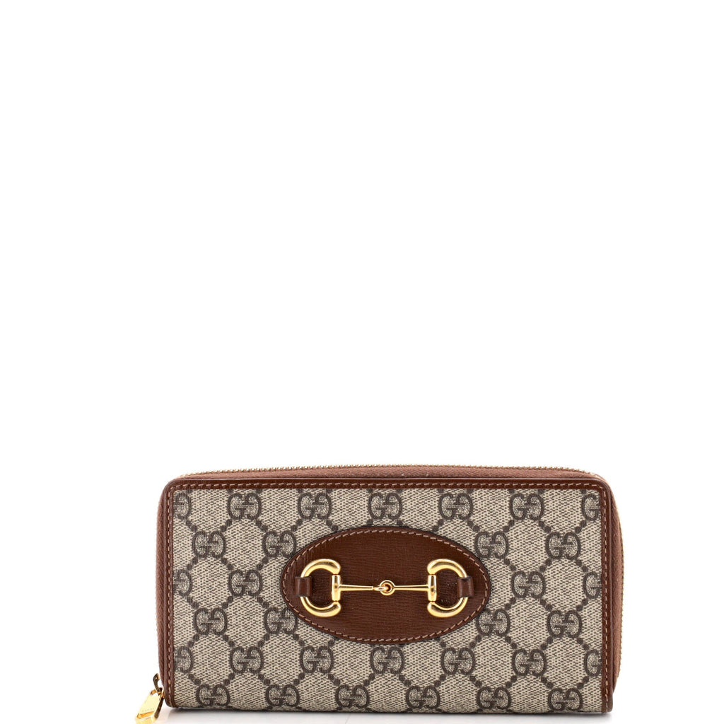 Horsebit 1955 Zip Around Wallet GG Coated Canvas Long