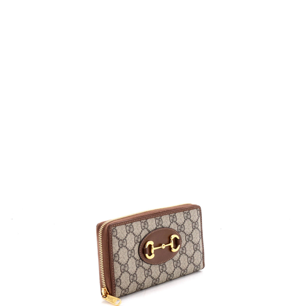 Horsebit 1955 Zip Around Wallet GG Coated Canvas Long