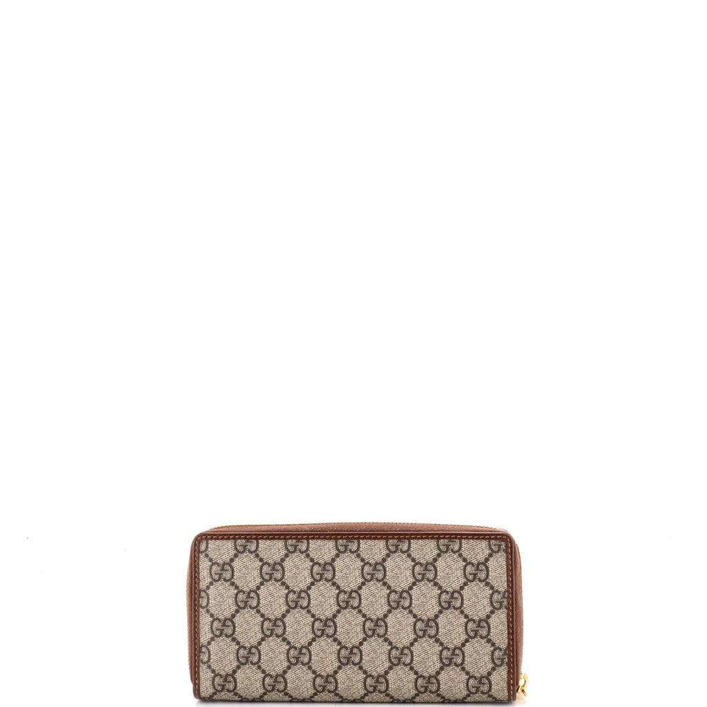 Horsebit 1955 Zip Around Wallet GG Coated Canvas Long