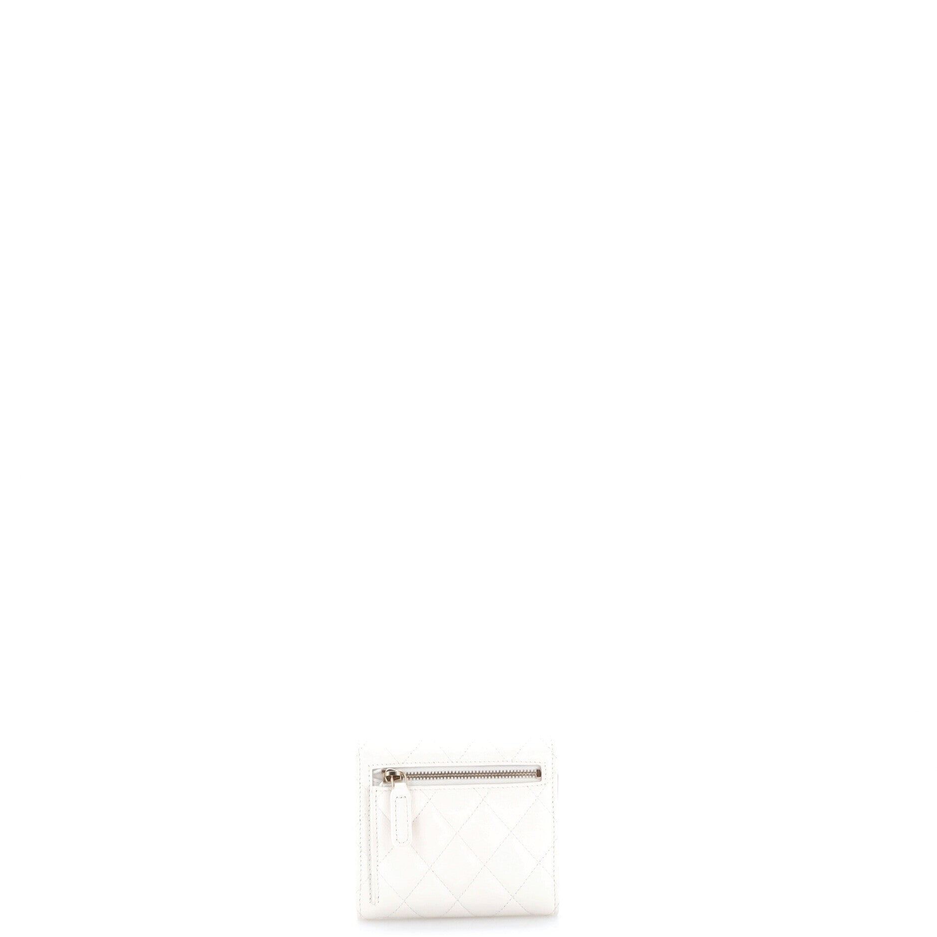CC Compact Classic Flap Wallet Quilted Caviar