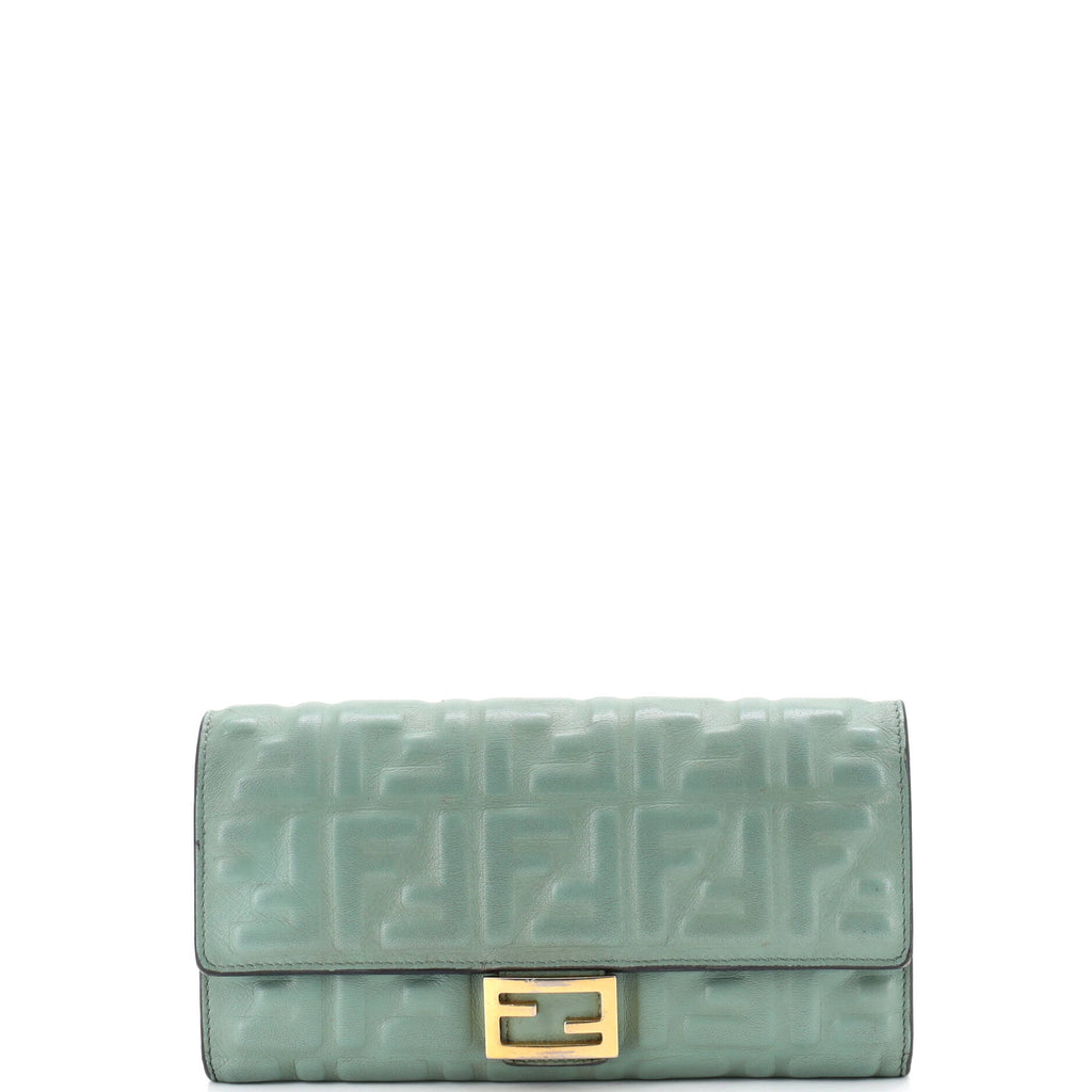 Baguette Continental Wallet Zucca Embossed Leather