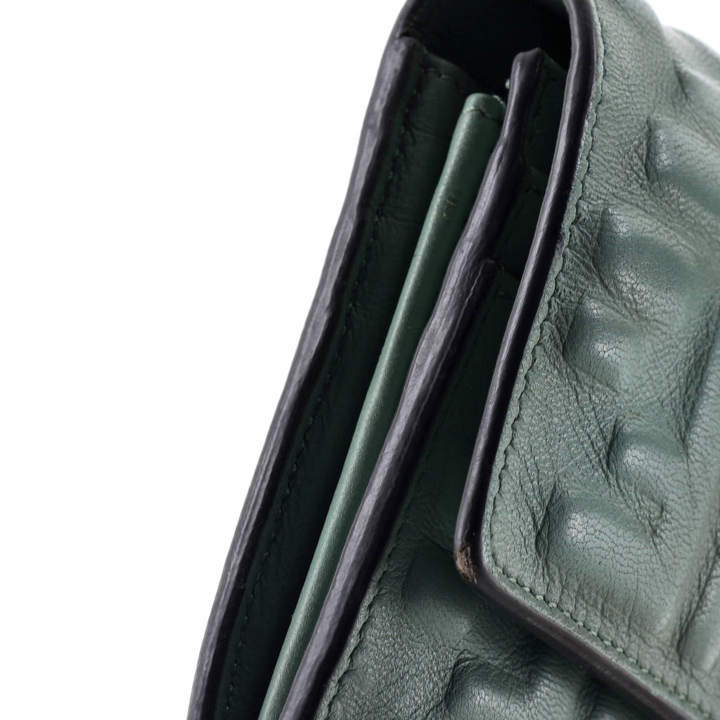 Baguette Continental Wallet Zucca Embossed Leather