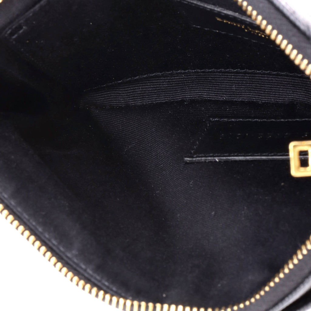 Classic Monogram Zip Bill Pouch Matelasse Chevron Leather Medium