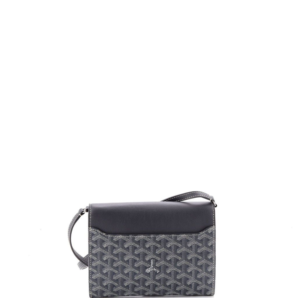 Chypre Wallet on Strap Coated Canvas with Leather
