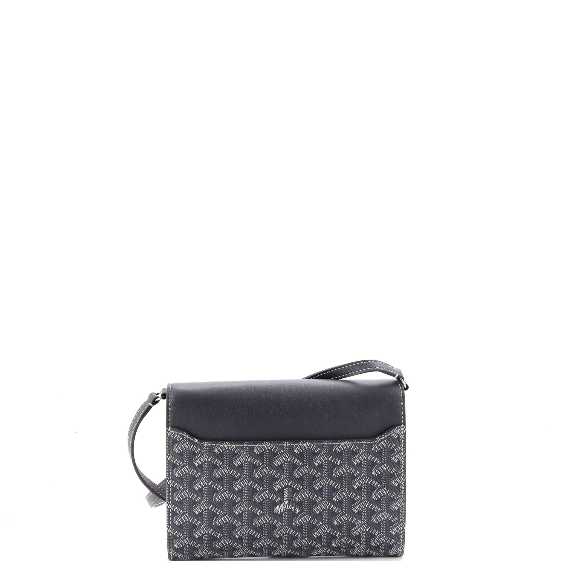 Chypre Wallet on Strap Coated Canvas with Leather