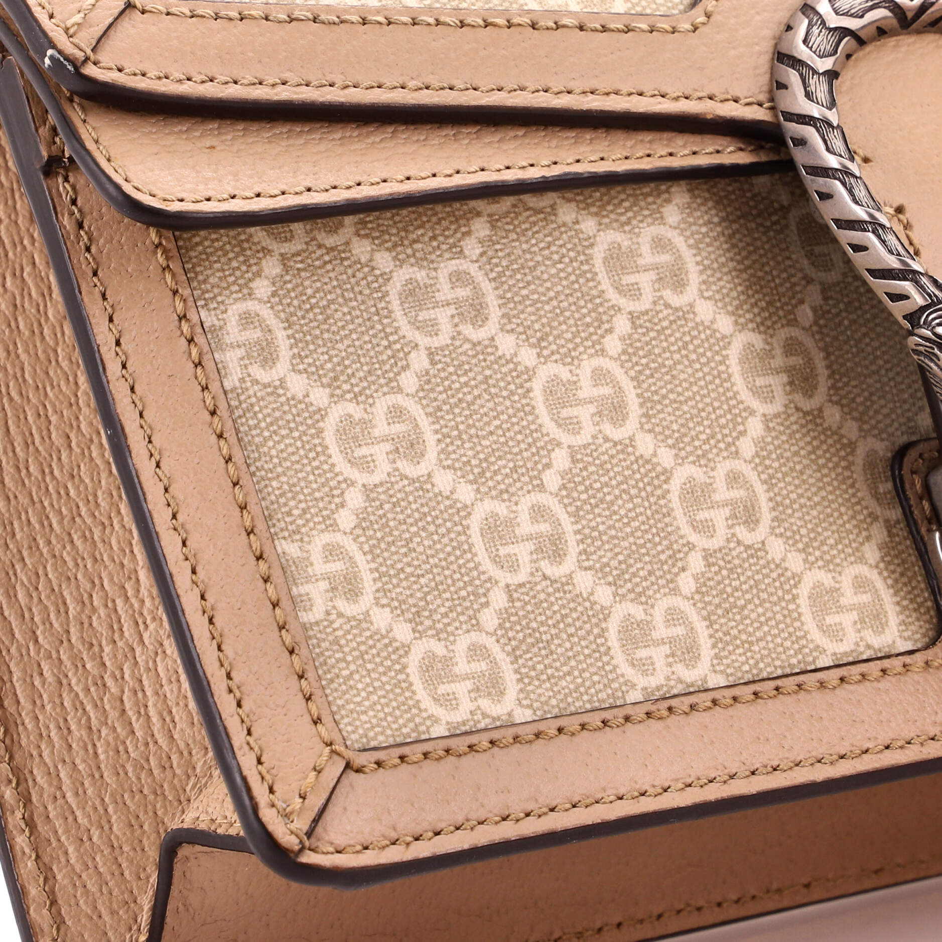 Dionysus Bag GG Coated Canvas with Leather Small