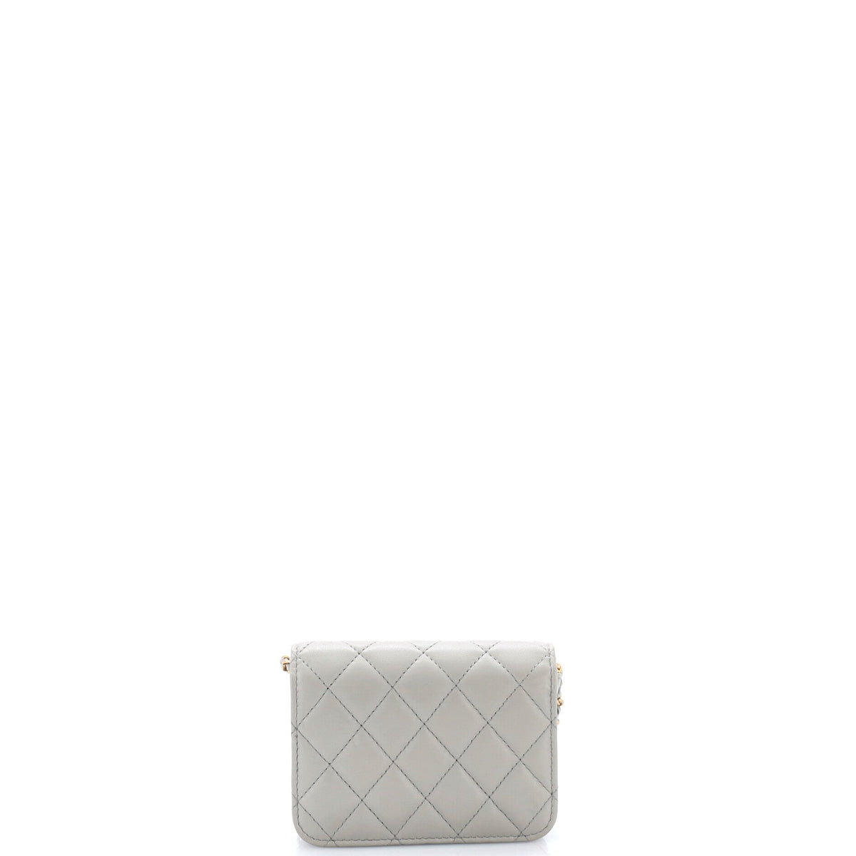Pearl Crush Flap Clutch with Chain Quilted Lambskin Mini
