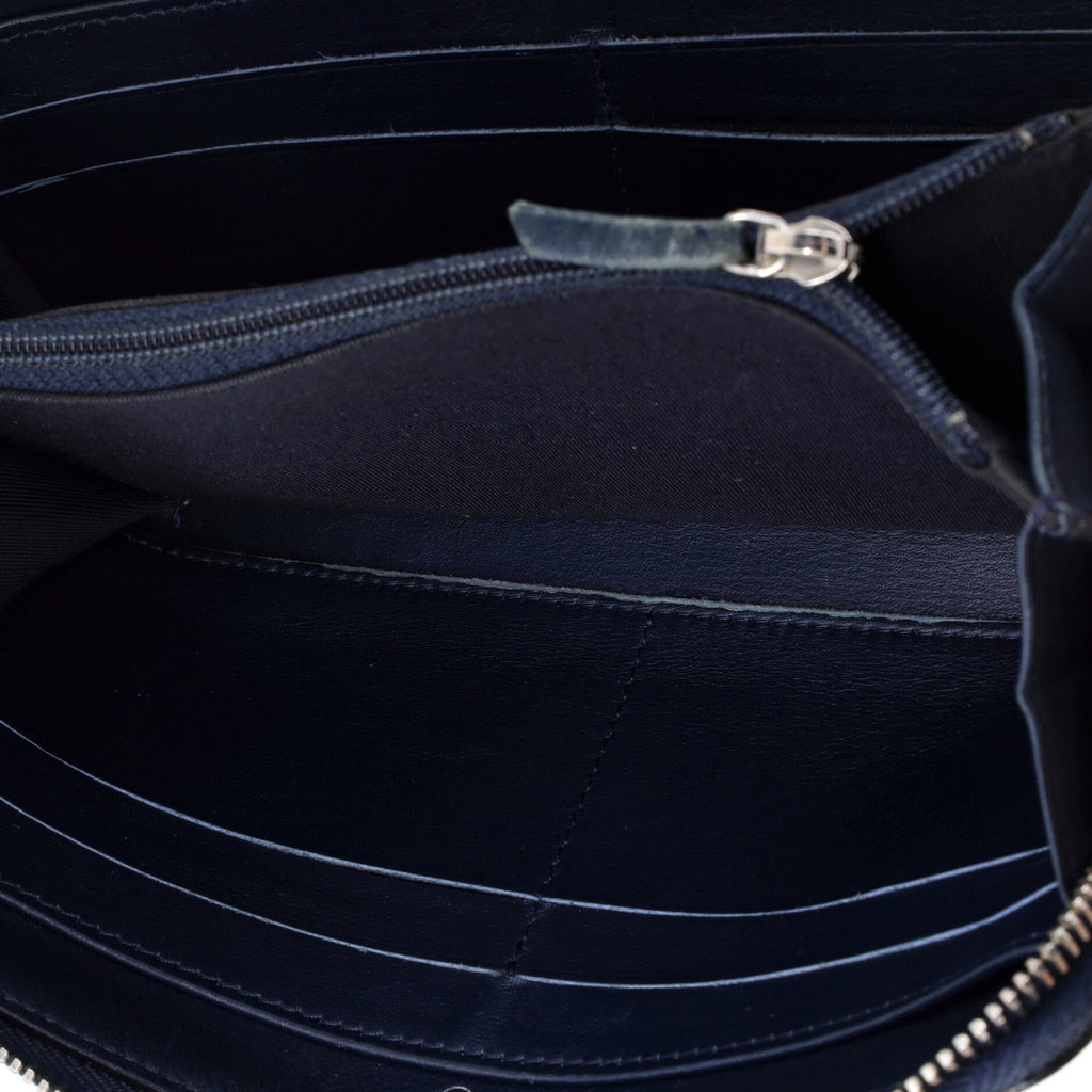Zip Around Wallet Quilted Patent Long