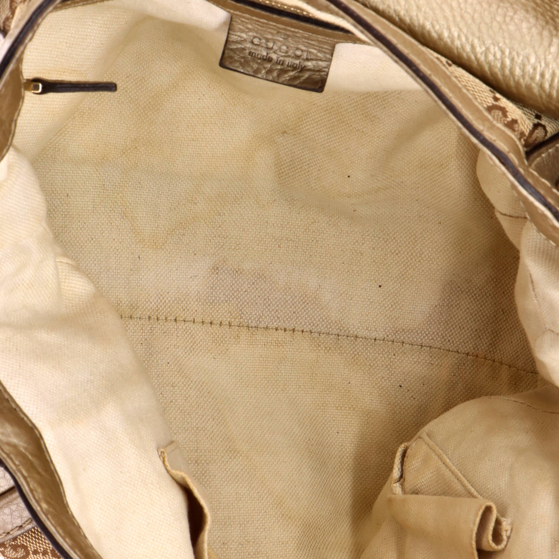 Bella Flap Shoulder Bag GG Canvas with Leather Medium