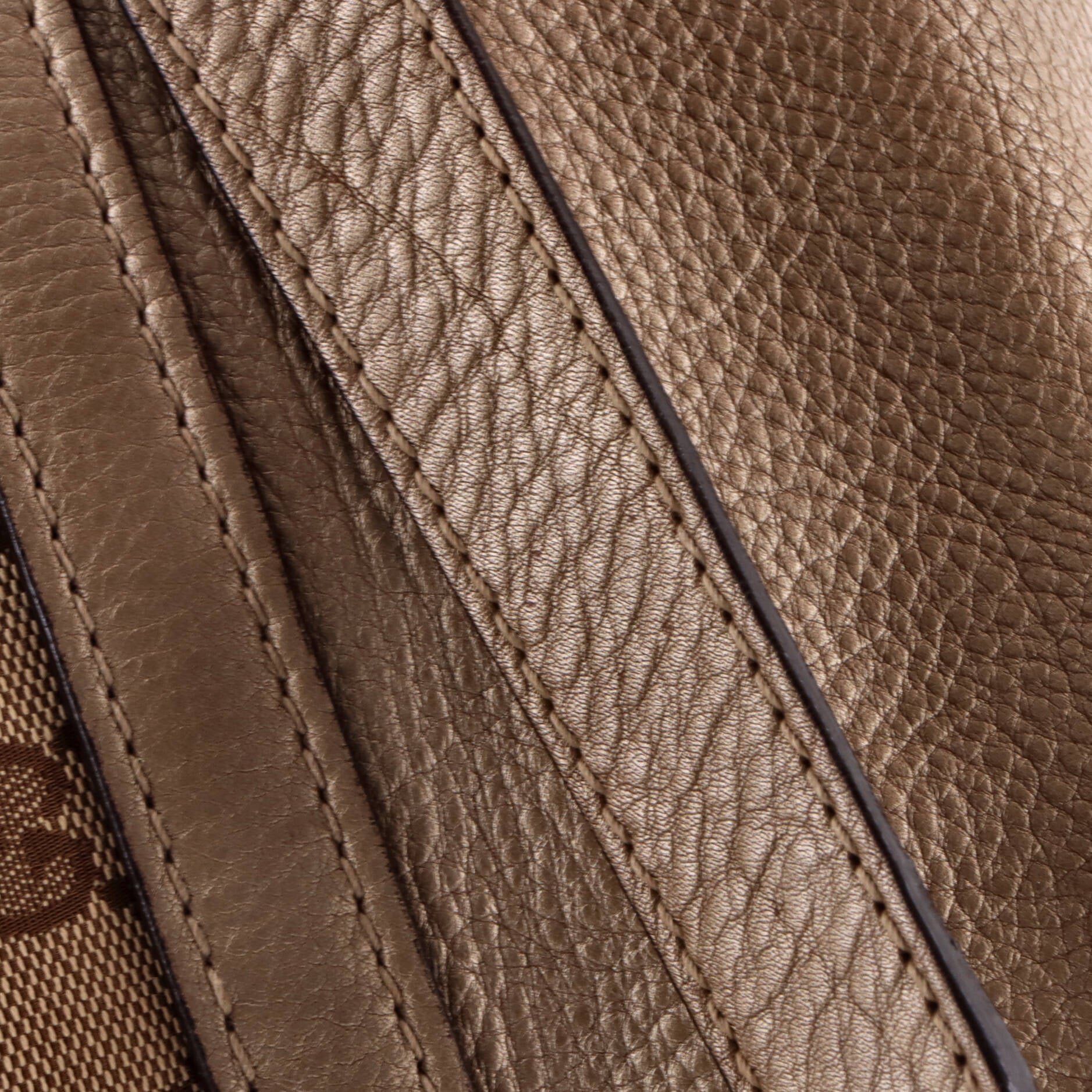 Bella Flap Shoulder Bag GG Canvas with Leather Medium