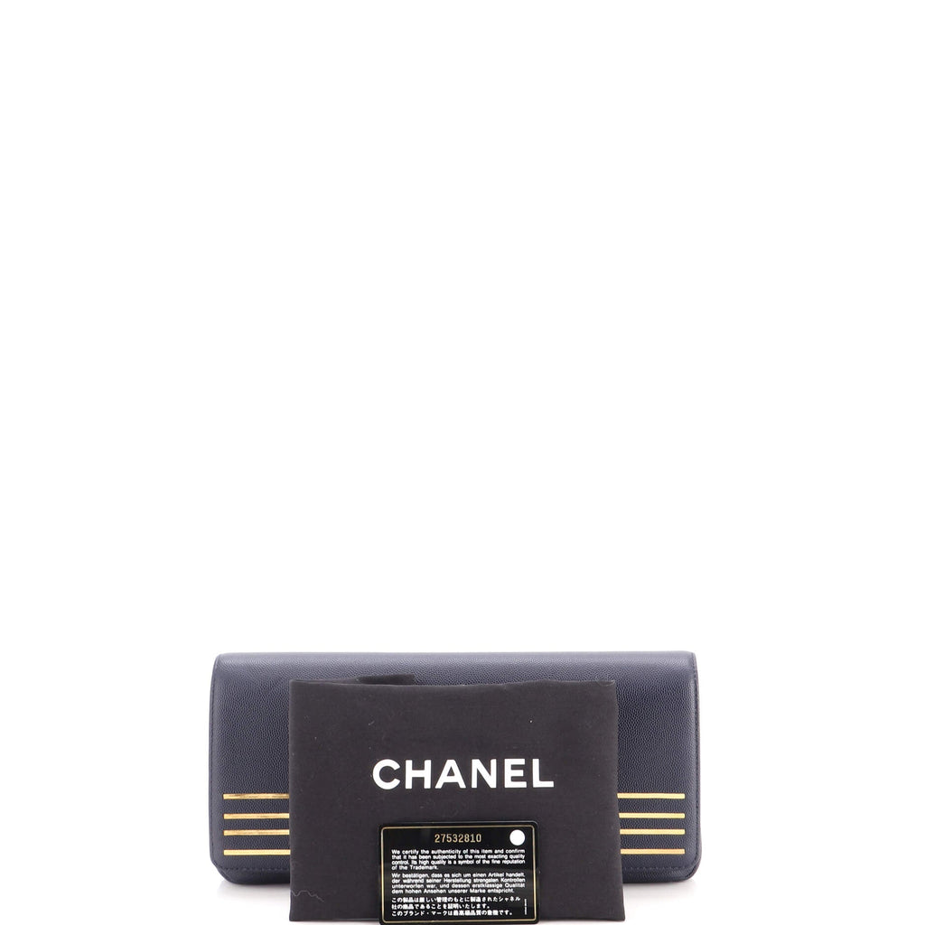 Captain Gold Clutch Embroidered Caviar