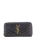Classic Monogram Zip Around Wallet Matelasse Chevron Leather