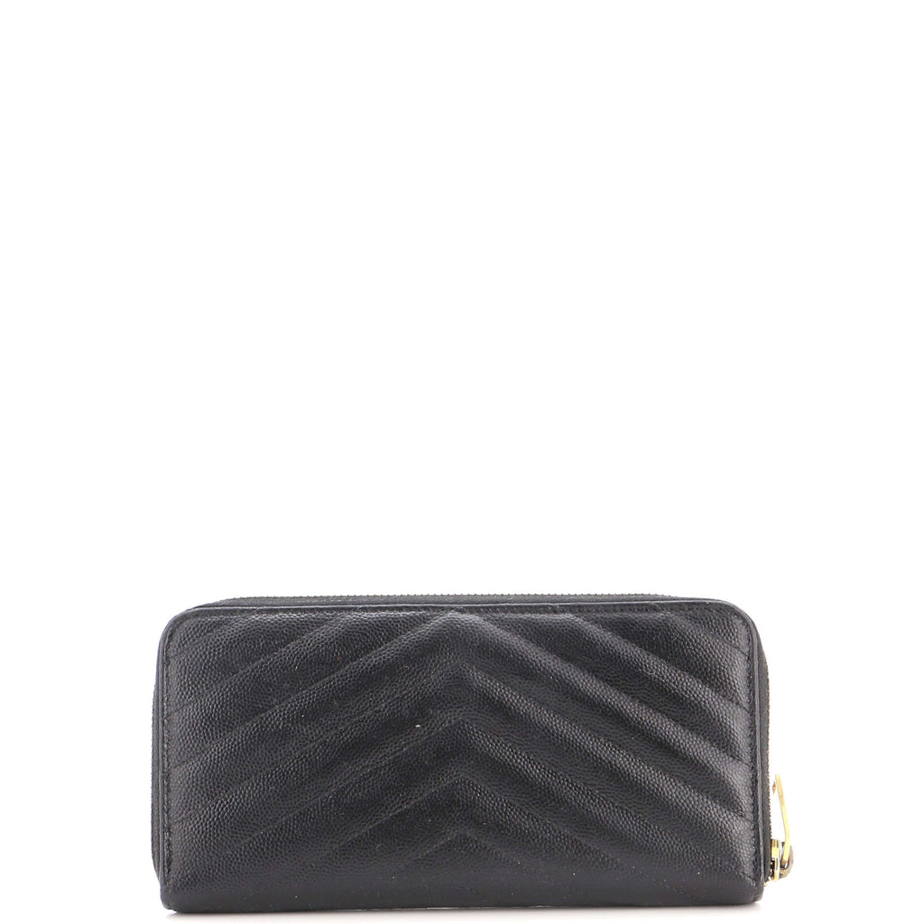 Classic Monogram Zip Around Wallet Matelasse Chevron Leather
