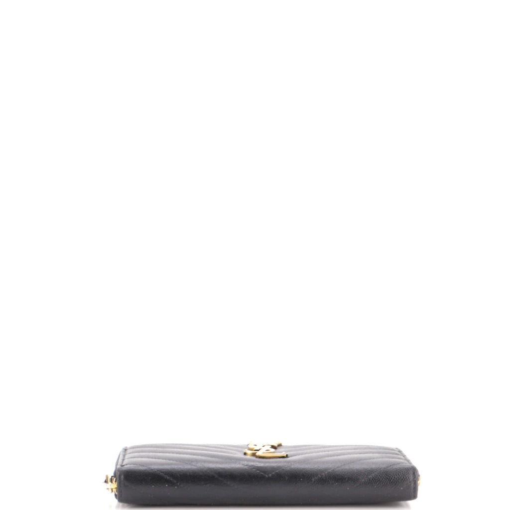 Classic Monogram Zip Around Wallet Matelasse Chevron Leather