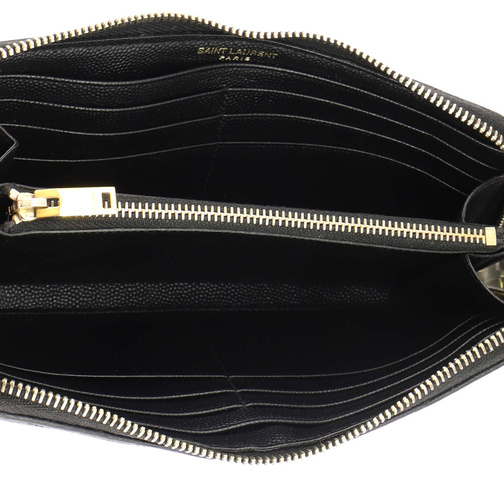 Classic Monogram Zip Around Wallet Matelasse Chevron Leather