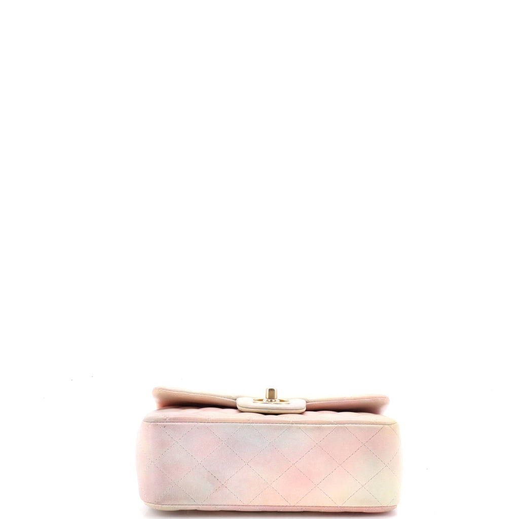 Classic Single Flap Top Handle Bag Quilted Ombre Lambskin Mini