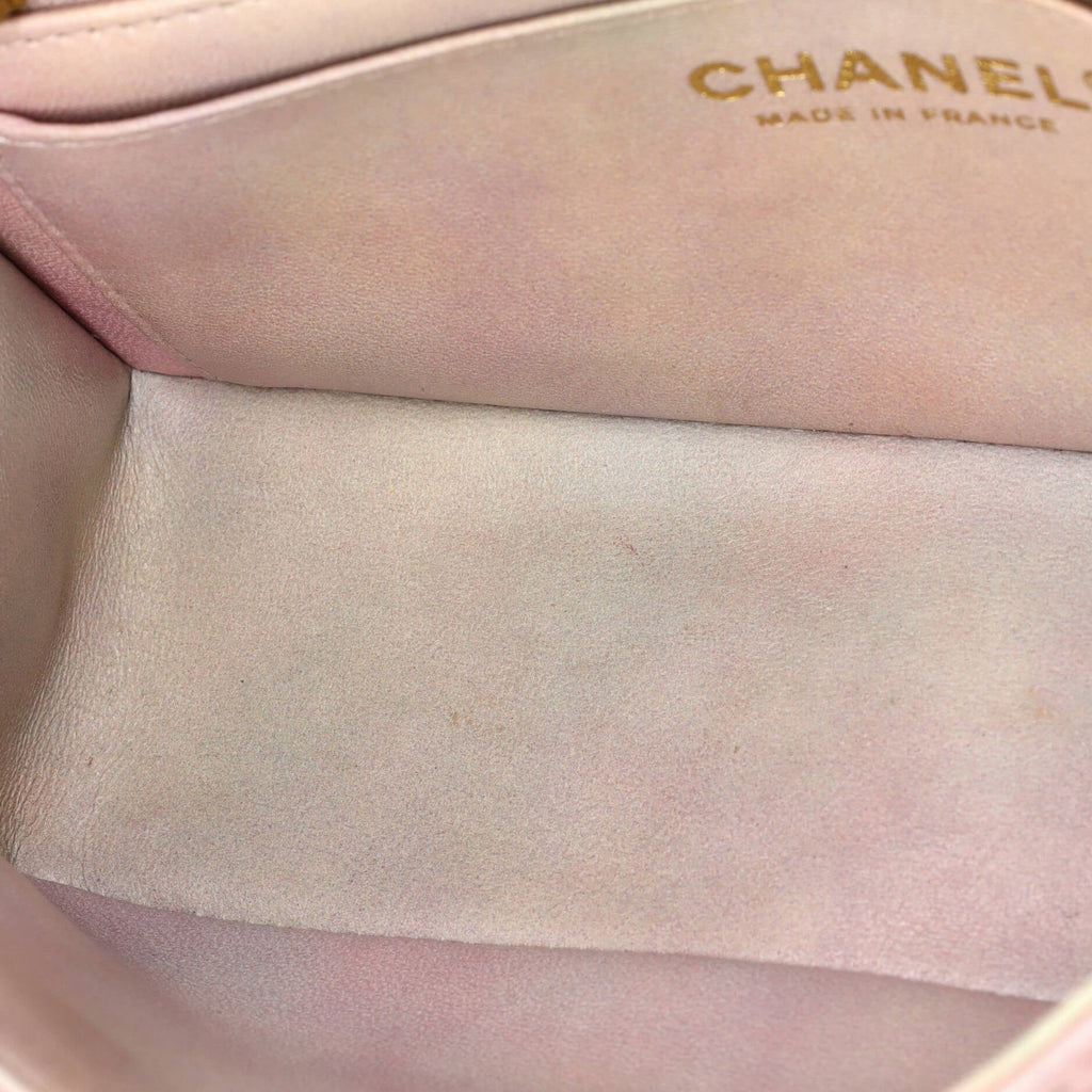 Classic Single Flap Top Handle Bag Quilted Ombre Lambskin Mini