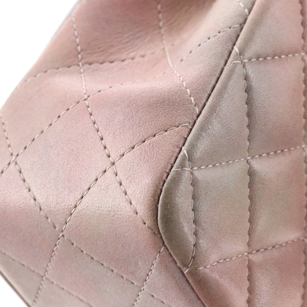 Classic Single Flap Top Handle Bag Quilted Ombre Lambskin Mini