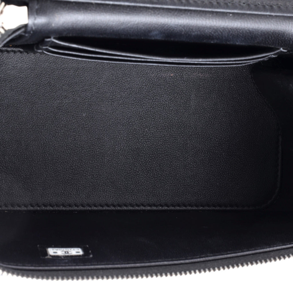 Ombre Classic Vanity Case with Chain Quilted Lambskin Small