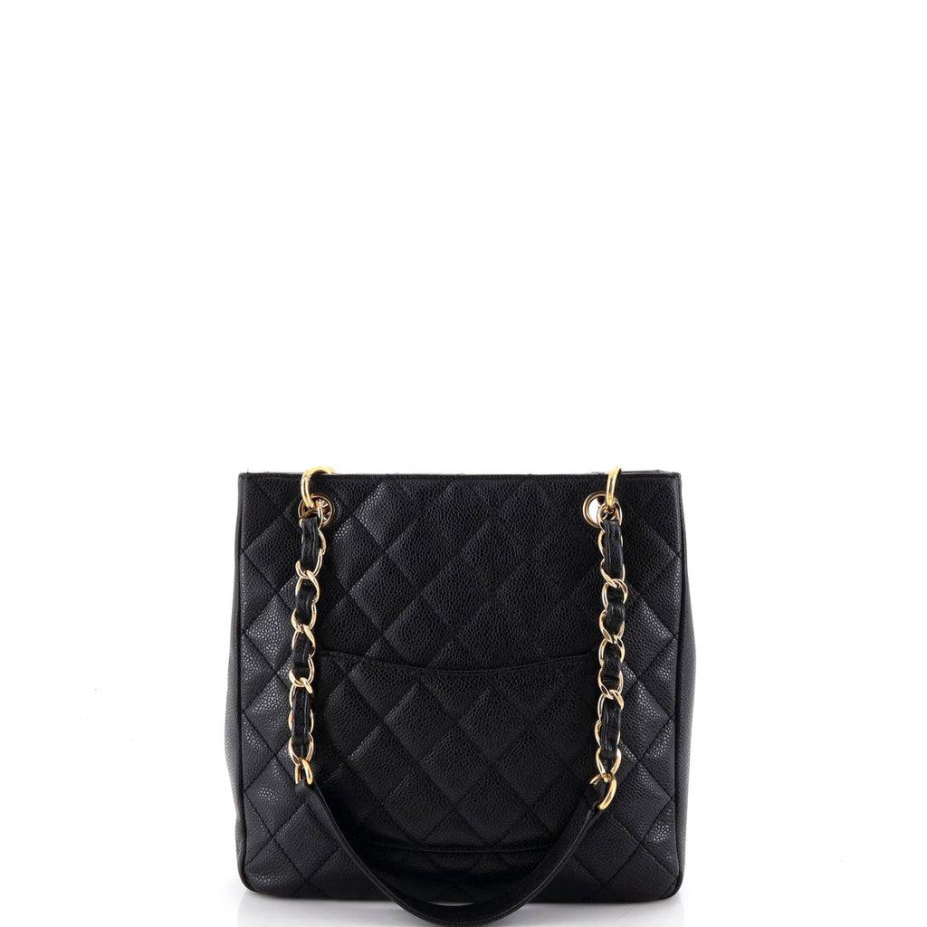 Petite Shopping Tote Quilted Caviar