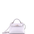 Kelly Mini II Bag Metallic Chevre Chamkilight with Palladium Hardware 20