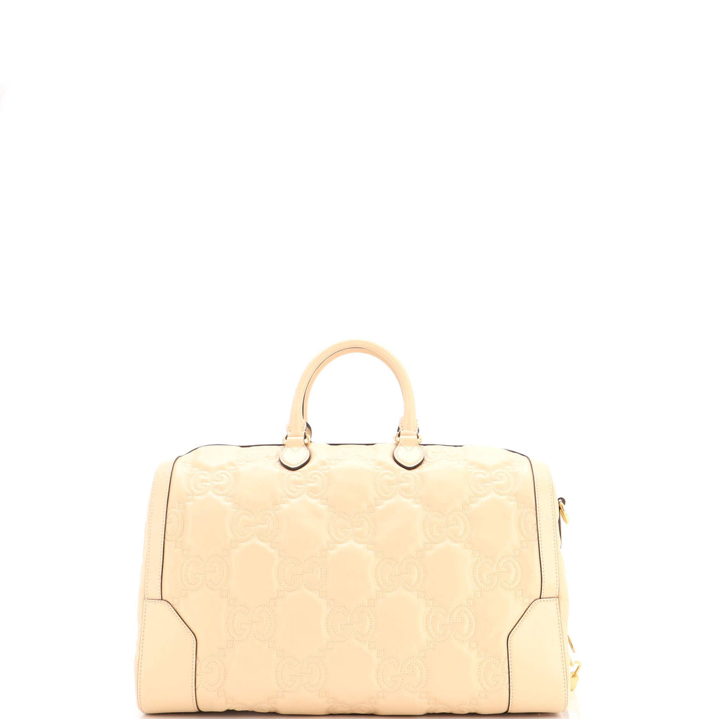 Convertible Boston Top Handle Bag GG Matelasse Leather Medium