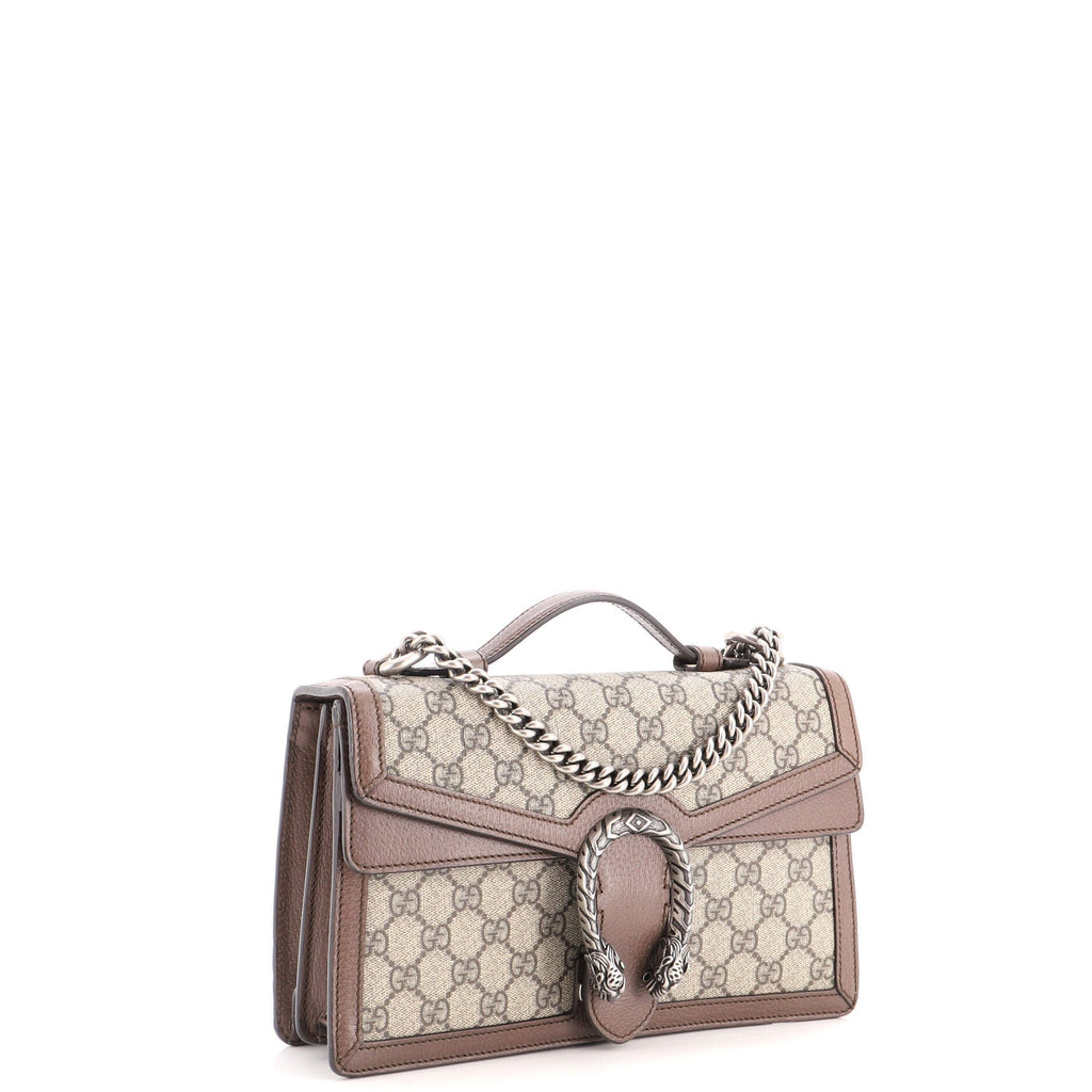 Dionysus Top Handle Chain Bag GG Coated Canvas Small