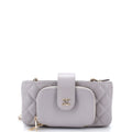 Business Affinity Phone Holder With Chain Quilted Caviar