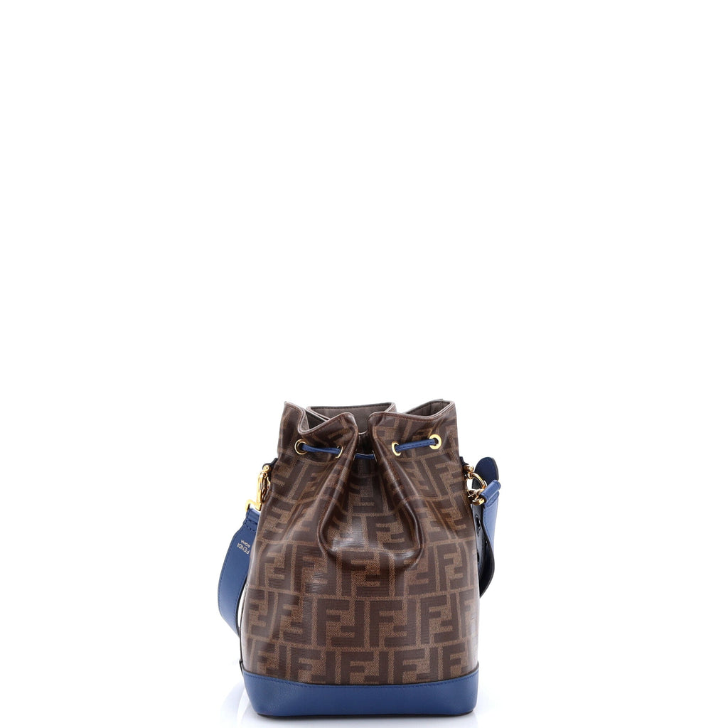 Mon Tresor Bucket Bag Zucca Coated Canvas Small