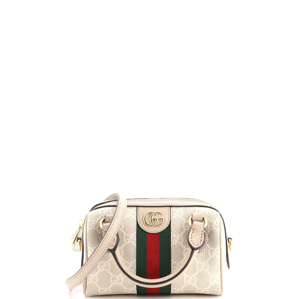 Ophidia Convertible Boston Bag GG Coated Canvas Super Mini