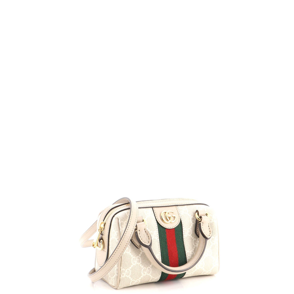 Ophidia Convertible Boston Bag GG Coated Canvas Super Mini