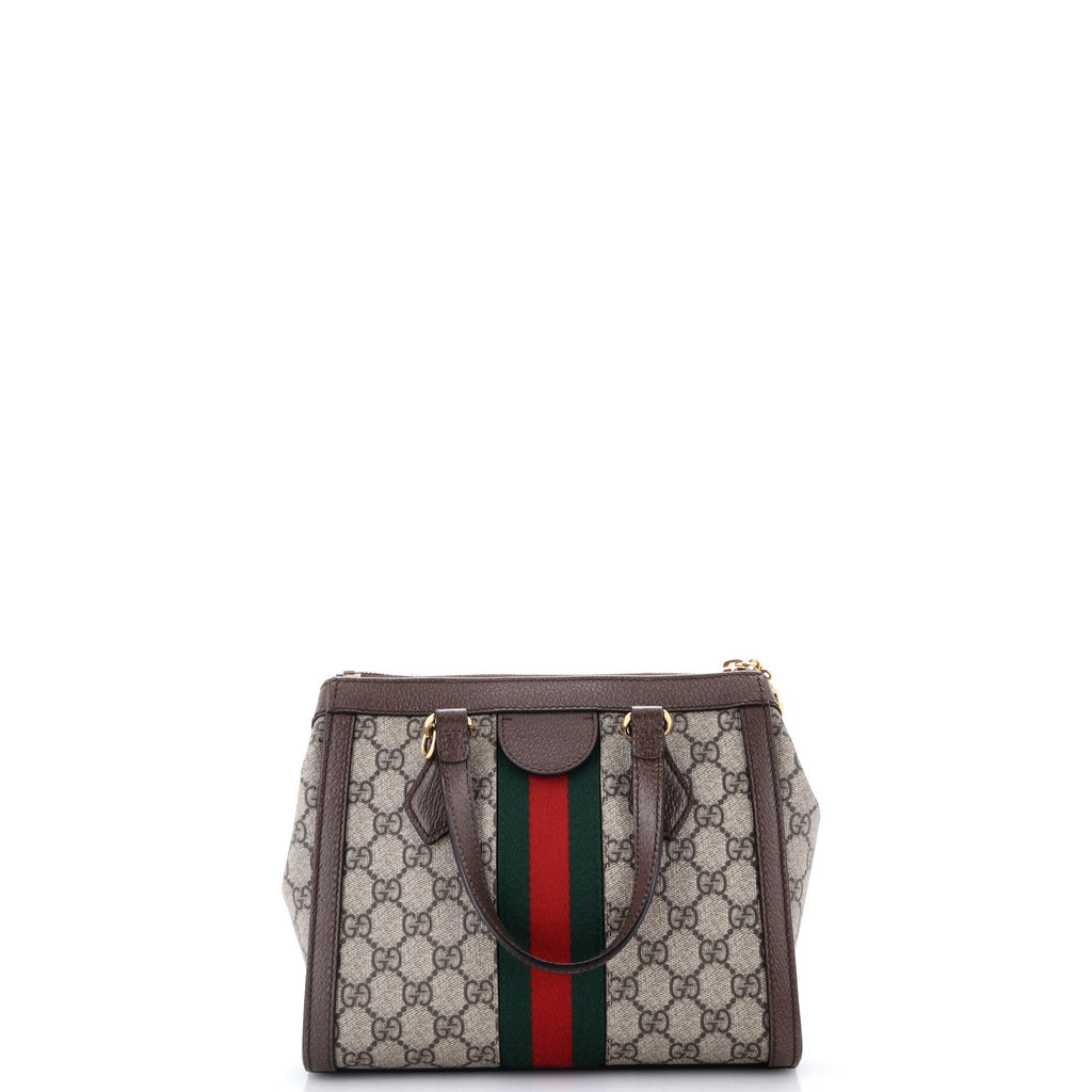 Ophidia Top Handle Tote GG Coated Canvas Small