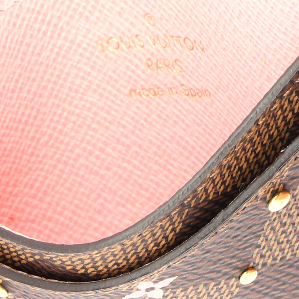 Card Holder Flower Printed Studded Damier