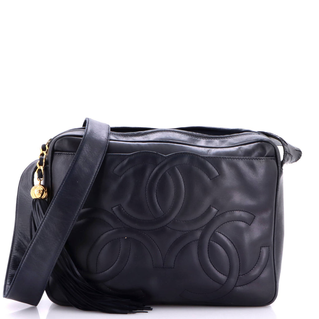 Vintage Triple CC Camera Shoulder Bag Lambskin Medium