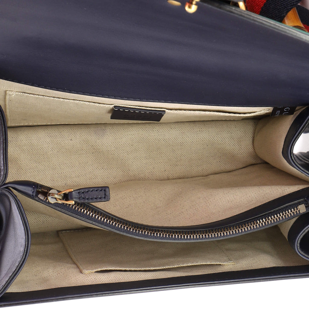 Dionysus Bamboo Top Handle Bag Colorblock Leather Medium