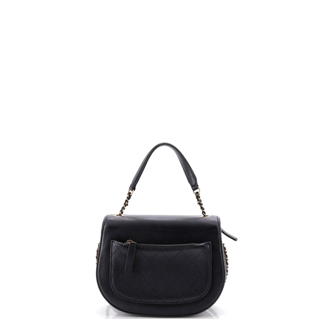Coco Curve Flap Messenger Calfskin and Quilted Goatskin Small