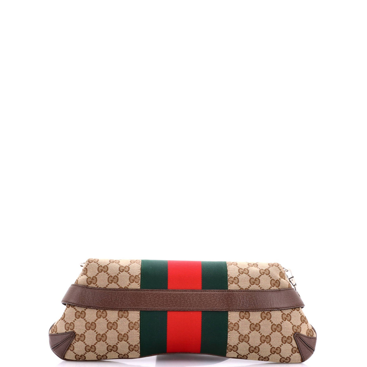 Horsebit NM Web Chain Clutch GG Canvas Medium