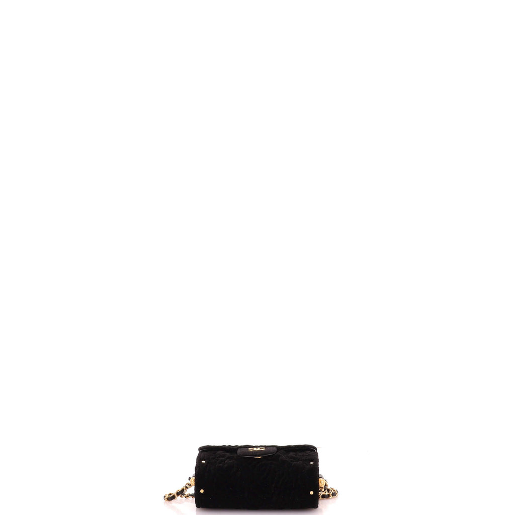 CC Barrel Chain Crossbody Bag Camellia Velvet Small