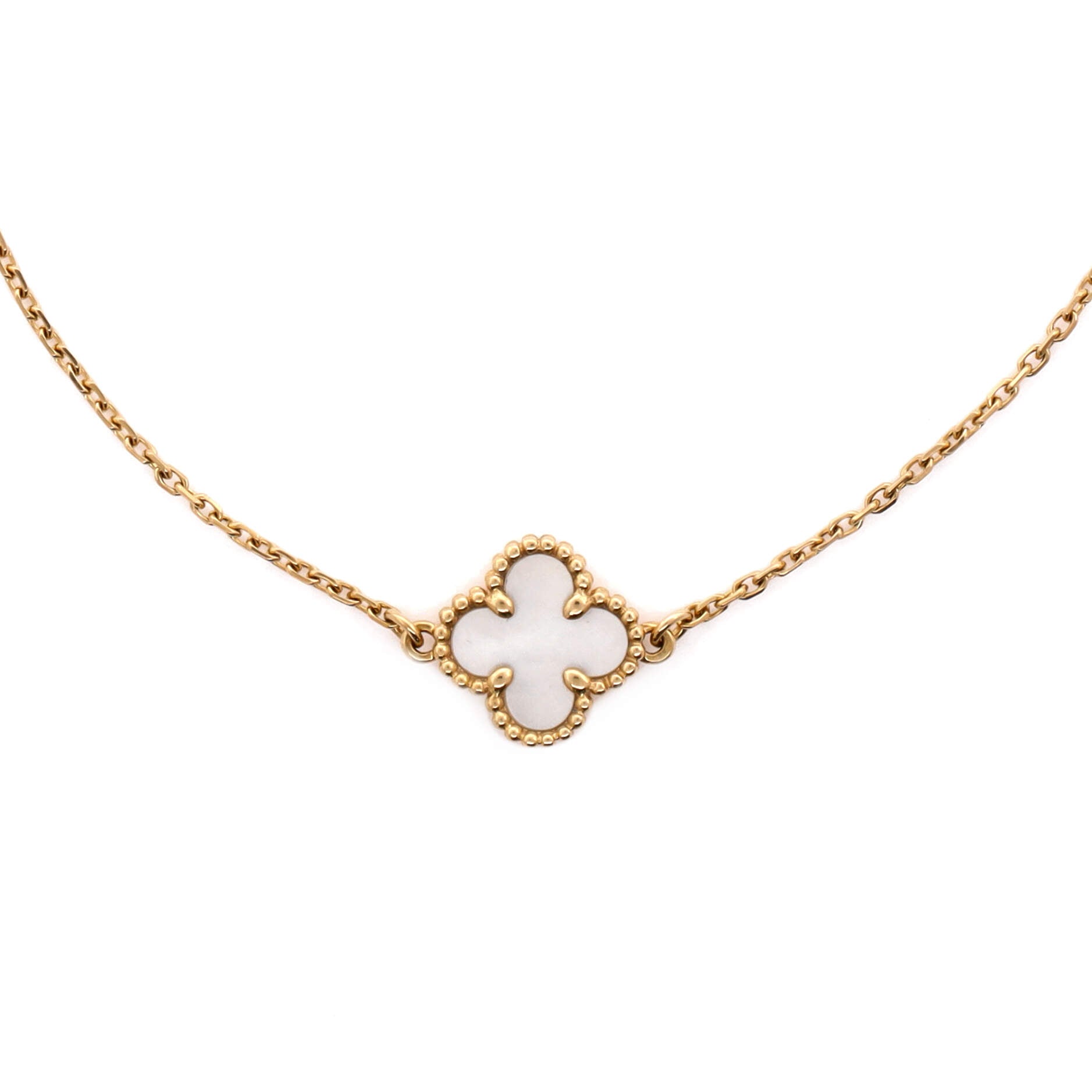 Sweet Alhambra Bracelet 18K Yellow Gold and Mother of Pearl